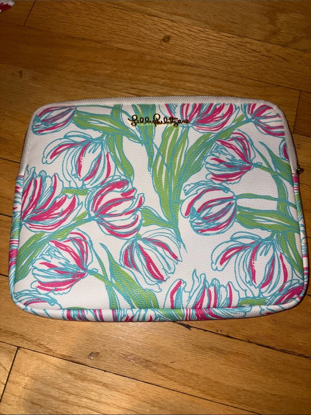 Lilly Pulitzer Pink, Green & White Floral Tech Sleeve